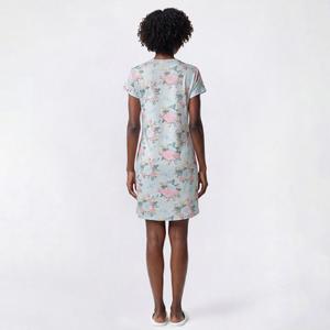 Womens Charmour Short Sleeve Floral Lace Trim Nightshirt alternate view